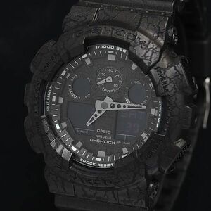 1 jpy box attaching operation superior article Casio G shock GA-100CG QZ black face Digi-Ana Black Raver men's wristwatch OGH 0495000 5BKY