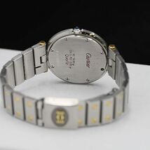 1円 カルティエ サントス ヴァンドーム YG×SS ラウンド ホワイト文字盤 QZ メンズ腕時計 NSY 2729210 5ANT_画像4
