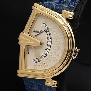 1 jpy operation Jean ivusek tiger Retrograde ivory face QZ lady's wristwatch NSY 7125000 4YBY