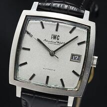 1円 稼働 IWC シャウハウゼン AT/自動巻 シルバー文字盤 デイト メンズ腕時計 KMR 4811400 5ANT_画像1