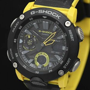 1円 稼働 良品 カシオ G-SHOCK GA-2000 QZ デジアナ ラウンド ラバーベルト メンズ腕時計 DOI 8611100 5MGY