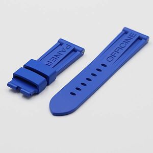 1 jpy superior article Panerai original belt Raver blue 24mm men's wristwatch KMR 0916000 5NBG1