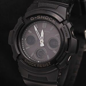 1円 稼働 良品 カシオ G-SHOCK マルチバンド6 AWG-M100B QZ デジアナ ラバーベルト メンズ腕時計 DOI 0916000 5NBG1