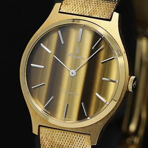 1 jpy operation superior article aroma hand winding 6501 champagne gold face round men's wristwatch TCY0916000 5NBG1