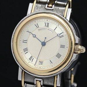 1 jpy operation Breguet marine round YG×SS champagne / ivory face Date AT/ self-winding watch men's wristwatch NSY 5059450 5APT