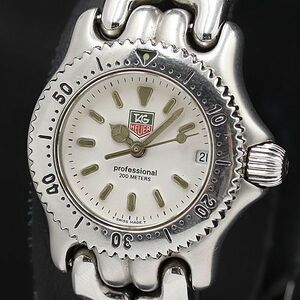 1 jpy operation TAG Heuer cell QZ Professional 200M S99.008 white face lady's wristwatch KMR 0067100 5ERT