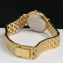 1円 稼働 良品 ヴァレンチノロマン QZ 23K GOLD FOLD VR-1010 ゴールド文字盤 レディース腕時計 YUM0916000 5NBG1_画像7