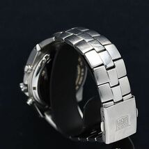 1円 エルジン 電波ソーラー FK-1219-G 100M ラウンド ネイビー文字盤 メンズ腕時計 INB 0916000 5NBG1_画像3
