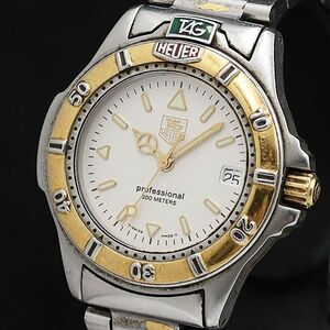 1 jpy operation superior article TAG Heuer 995.713A Professional 200m combination color Date ivory face QZ men's wristwatch NSY5665000 5KHT