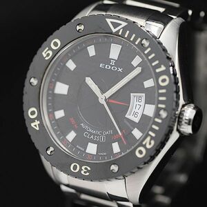 1 jpy guarantee / box / koma 4 attaching operation superior article Ed ks80079-3-NIN Class one black AT/ self-winding watch black face men's wristwatch smosekoTCY8573400 5GTT