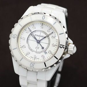 1 иен работа Chanel CE H1628 J12 камень есть Date белый циферблат QZ женские наручные часы TKD 0691020 5GTT