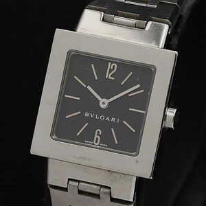 1 иен BVLGARY k Ad la-doSQ22SL квадратное чёрный циферблат QZ женские наручные часы NSY 0882200 5ANT
