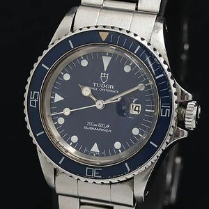 1 jpy operation Tudor 94400 Submarine blue 62781 AT/ self-winding watch Prince oyster Date men's wristwatch OGH 6008310 5GTT