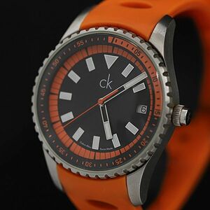 1 иен работа Calvin Klein QZ K32112 чёрный циферблат Date раунд мужские наручные часы TCY 0474000 5APY