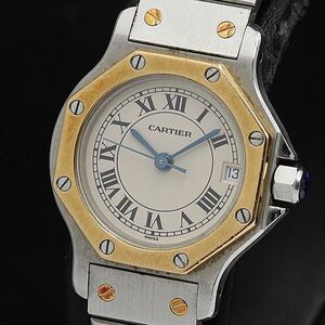 1 иен Cartier солнечный tos ok tagonSM 187903 19959 QZ слоновая кость циферблат YG×SS комбинированный Date женские наручные часы NSY 6521510 5DIT