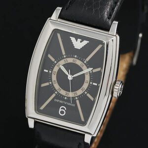 1 иен Emporio Armani квадратное AR-0909 QZ чёрный циферблат мужские наручные часы SGN 0474000 5APY