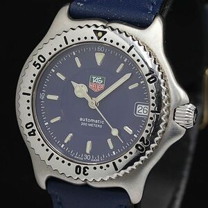 1 jpy operation TAG Heuer cell Date WI2211 T54532 AT/ self-winding watch blue face lady's wristwatch KTR 5200300 5DIT