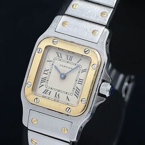 1 иен работа хорошая вещь Cartier QZ солнечный tosgarube166930 13070 квадратное слоновая кость циферблат мужской / женские наручные часы INB 3377220 5DIT