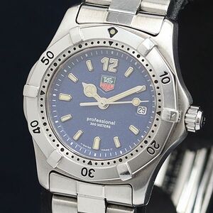 1 jpy operation superior article box / guarantee / koma 2 attaching TAG Heuer Professional 200M WK1313 QZ Date blue lame face lady's wristwatch OKZ 5105100 5PRT