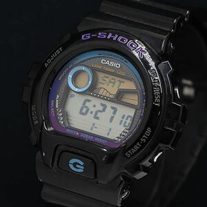 1円 稼動 良品 カシオ Gショック QZ GLX-6900 デジタル文字盤 ブラックカラー ラウンド メンズ腕時計 INB 0474000 5APY