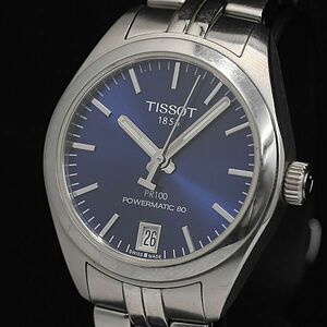 1 иен . Tissot AT 1853 энергия matic 80 T101207A голубой циферблат Date женские наручные часы TCY0916000 5NBG1