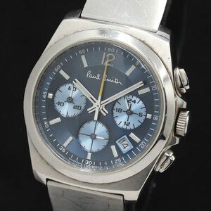 1 иен работа Paul Smith F520-T00402 Date QZ голубой циферблат мужские наручные часы TKD 2000000 5NBG2