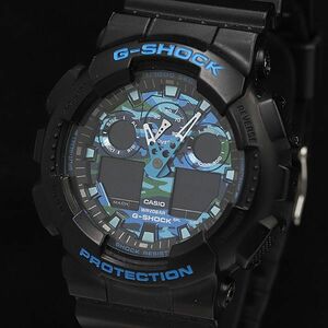 1円 稼働 良品 カシオ G-SHOCK GA-100CB QZ デジアナ ラウンド ラバーベルト メンズ腕時計 DOI 2011000 5BJY