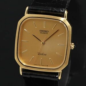 1 иен работа QZ хорошая вещь Seiko Dolce 7731-5170 Gold циферблат мужские наручные часы KRK 2000000 5NBG2
