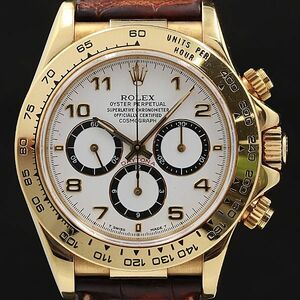 1 jpy guarantee / box attaching operation superior article Rolex Cosmo graph Daytona AT 16518/X505415 18K/750 white Chrono men's wristwatch KMR ABC 0000792 5DKT