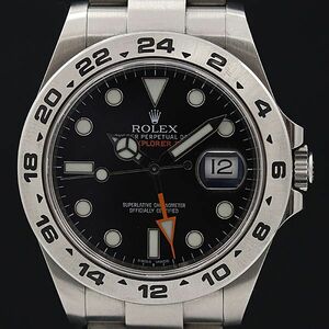 1 jpy operation beautiful goods Rolex Explorer 2 216570 97M33516 AT/ self-winding watch black face men's wristwatch KMR ABC 0411411