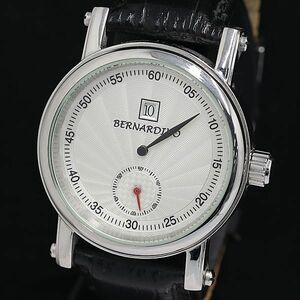 1 jpy operation superior article bell Nardi -noAT/ self-winding watch smoseko white face men's wristwatch KTR 2011000 5BJY