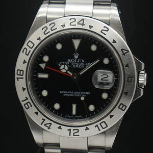 1 jpy operation superior article guarantee attaching Rolex AT Explorer 2 16570 K148313 Date black face men's wristwatch 0030180 5YBT MTM