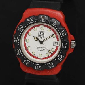 1 jpy operation QZ superior article TAG Heuer Professional 200M 385.513/1 white face Date lady's wristwatch KRK 2011000 5BJY