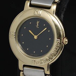 1 jpy box attaching operation Eve sun rolan 2200-229789Y QZ black face lady's wristwatch KTR 2011000 5BJY