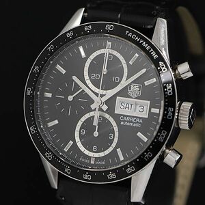 1 jpy operation superior article TAG Heuer Carrera CV201AG.BA0725 AT/ self-winding watch Chrono black face men's wristwatch OGH 3771900 5KHT