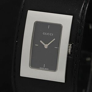 1 иен работа хорошая вещь Gucci QZ 7800L 0006922 черный циферблат квадратное браслет часы мужской / женские наручные часы 0888000 5YBT OMI