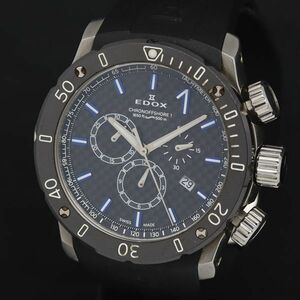 1 jpy operation superior article Ed ks Chrono offshore 1 black face QZ 500M 1090000 Chrono Date men's wristwatch KRK 0003300 5MBT