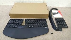 動作確認済☆マイクロソフト ワイヤレスキーボード 5KV-00006 Sculpt Ergonomic Keyboard For Business USBレシーバータイプ