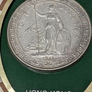 アンティークコイン イギリス 貿易ドル（中国貿易向けの特別鋳造銀貨約２８ｇ）解説書付きセレクトカバー（1990年香港消印）◎同梱可の画像5