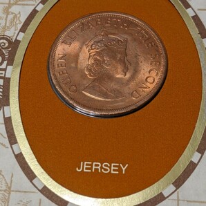 アンティークコイン ジャージー島 1/12シリング貨（12ペニー分・チャールズ２世1660から300周年）解説付セレクトカバー(ジャージー消印)の画像1