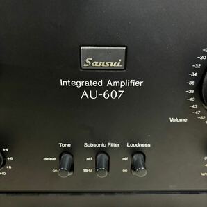 d0508605 SANSUI サンスイ AU-607 プリメインアンプ オーディオ 1976年 定価69,800 音響機器 通電確認済 現状品 中古品 山水 の画像3