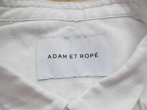 美品 ADAM ET ROPE アダムエロペ 白 半袖 シャツ デザイン 無地 プリーツ 夏 完売 綺麗 デザイナー ホワイト _画像3