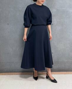 E701 beautiful goods theory luxe theory ryuks pull over blouse cut and sewn navy blue navy SIZE038 M size corresponding lady's 