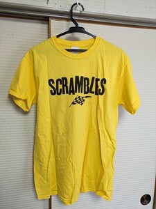 SCRAMBLES M＆Ms モーターサイクル サイズM イエロー ハーレー チョッパー ボバー バイカー ホッドロッド スケート ストリート BMX