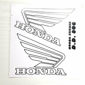 1点 ホンダ Honda 羽 ウイング ロゴ ステッカー グレー バイク 車　S43