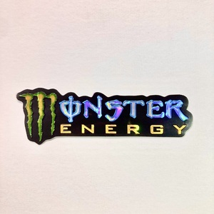 1点 monster ENERGY 黄 ロゴ ステッカー ホログラム　S189