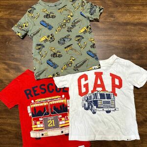 GAP 働く車シリーズ Tシャツ　３枚セット 半袖Tシャツ