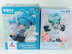 2個セット / 初音ミクシリーズ Luminasta ちょこのせ プレミアムフィギュア 初音ミク×シナモロール Hatsune Miku Cinnamoroll choconose