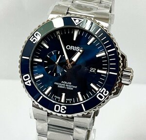 【正規3年保証】オリス ORIS アクイス スモールセコンド デイト メンズウォッチ ダイバーズ 743.7733.4155M 自動巻き