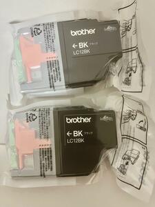 brother　ブラザー　純正 インクジェットカートリッジ　黒　LC12BK　2個　新品未開封